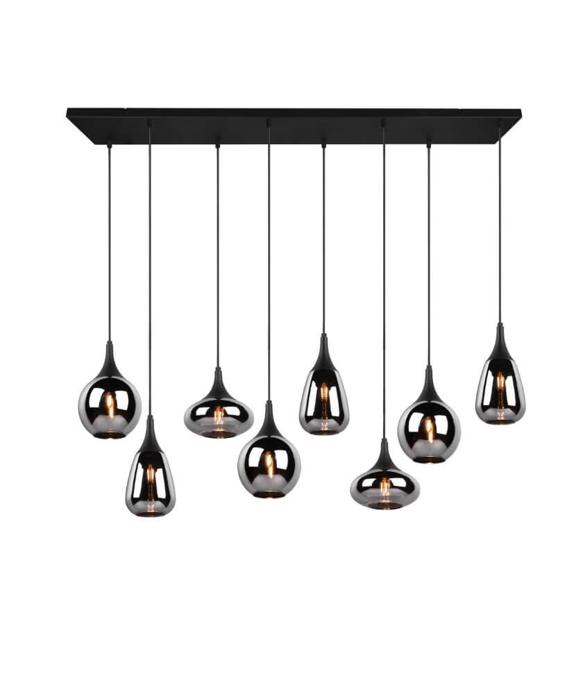 Hängelampe mit 8 Leuchten Lumina mit Rauchglas Trio 4017807542301