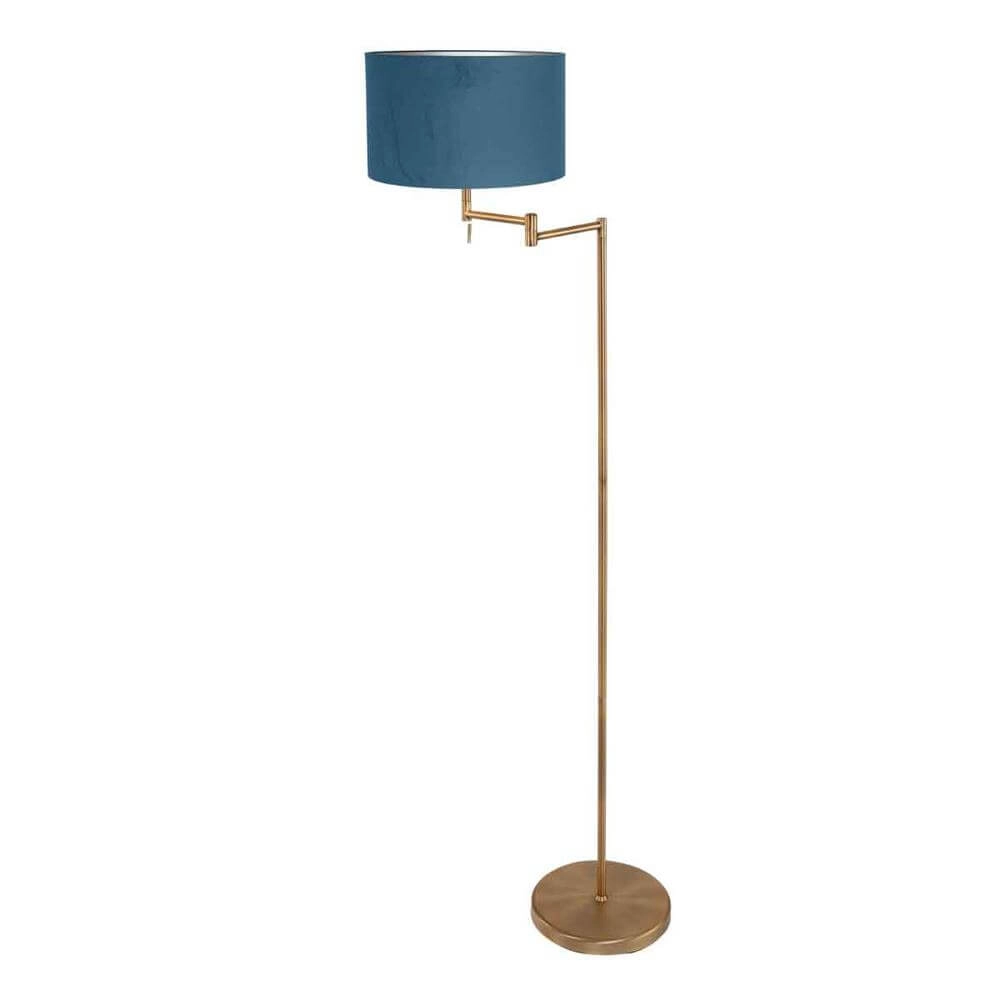 Stehlampe Bella Bronze mit blauer Kappe Steinhauer 8712746174472