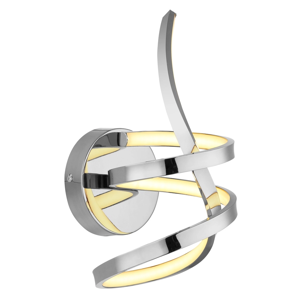 Curl-Wandlampe Iduna Chrom