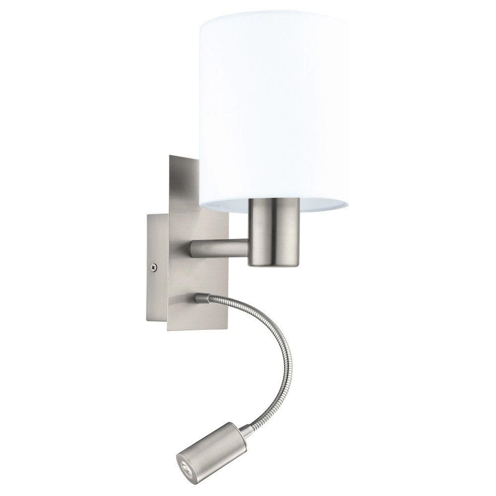 Wandlampe Pasteri weiß mit Leslicht