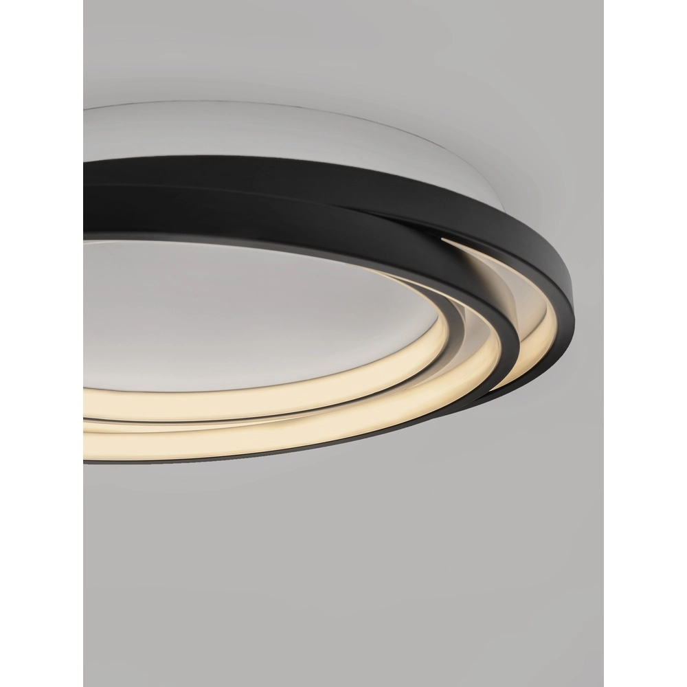 Runde Deckenleuchte Arbor schwarz Ø 44cm Lyora 5212017454928