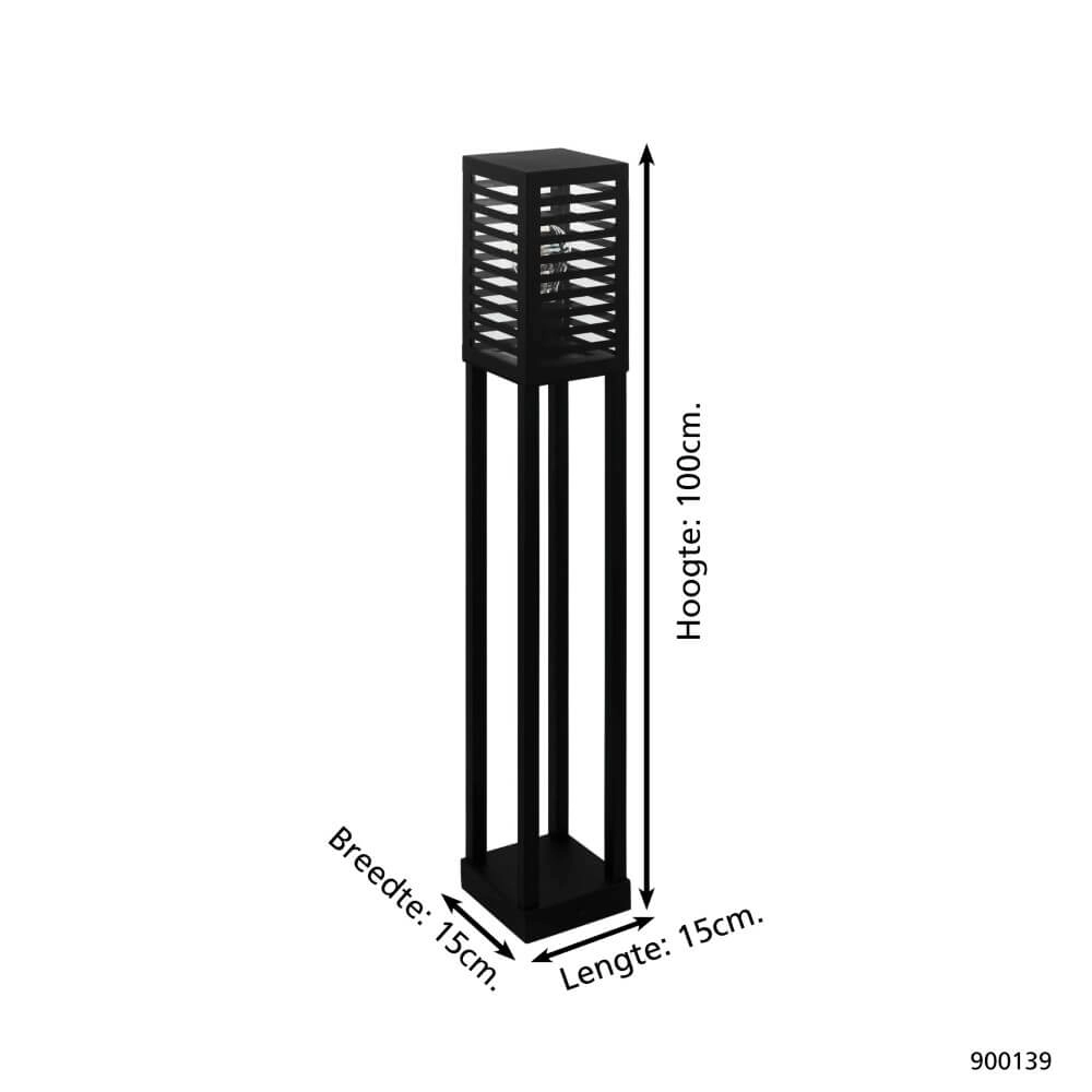 Schwarze Terrassenlampe Alamonte 3 100cm Eglo 9008606230136