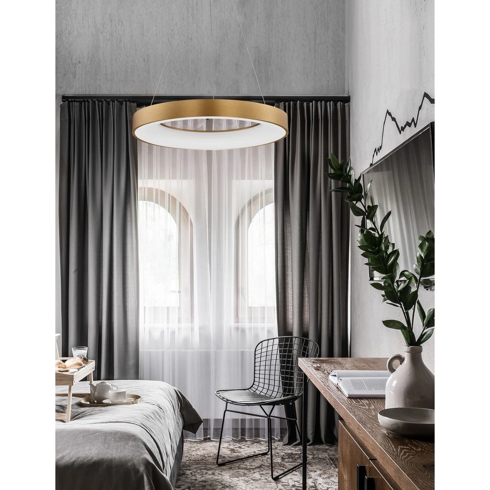 Pendelleuchte Rando Thin gold Ø 60cm