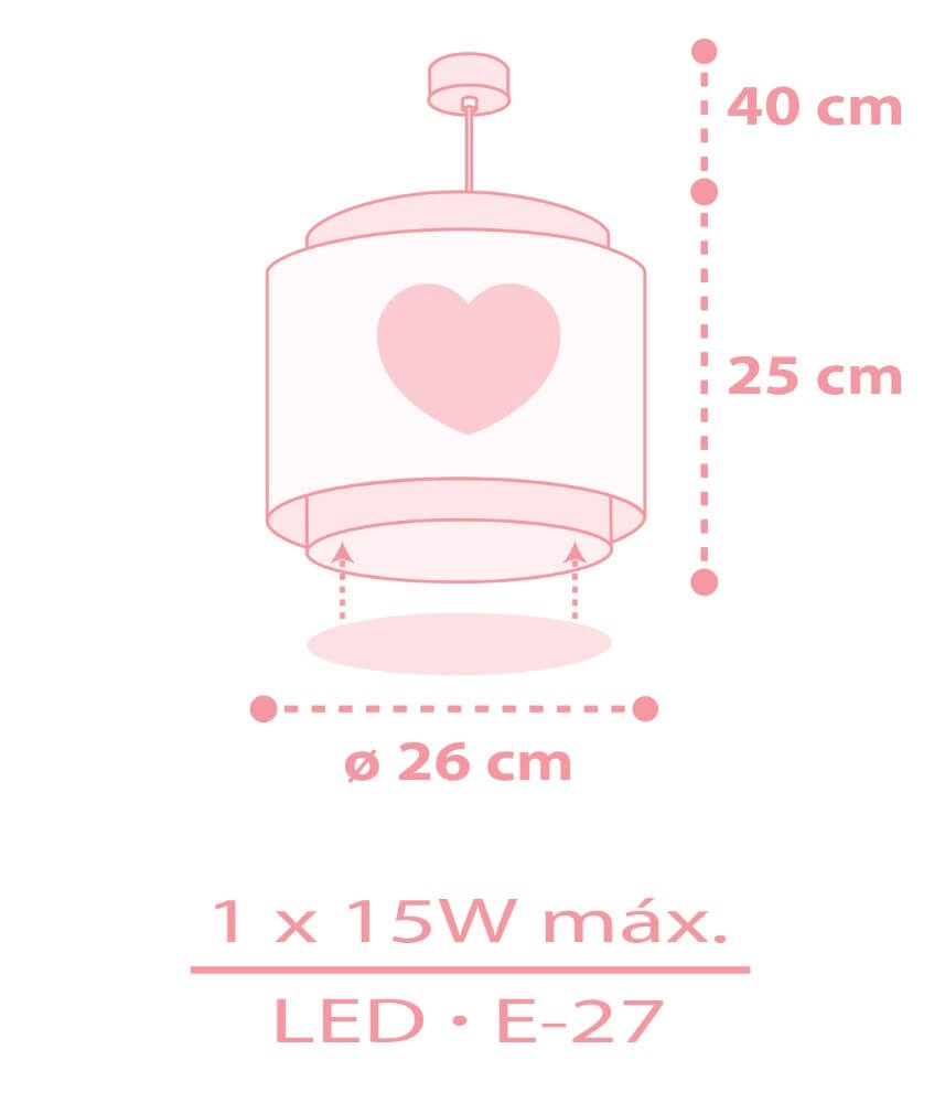 Hängelampe Baby Dreams Rosa Dalber 8420406003030