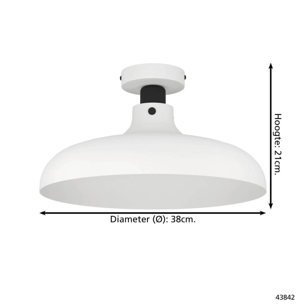 Graue Deckenlampe Matlock Ø 38cm Eglo 9002759438425