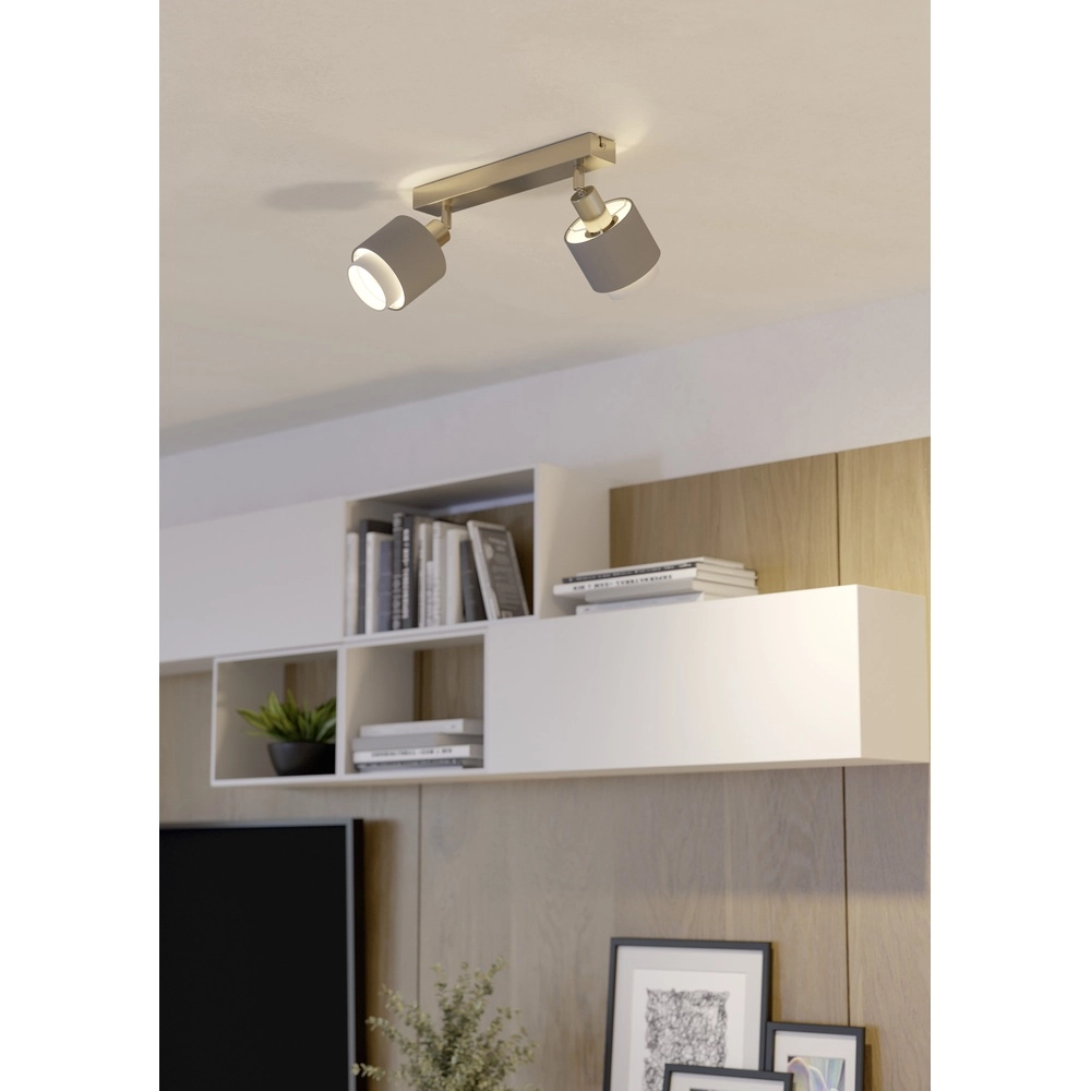 2-Licht Deckenlampe Bellizzi Edelstahl – 2x E14 Eglo 9008606304370