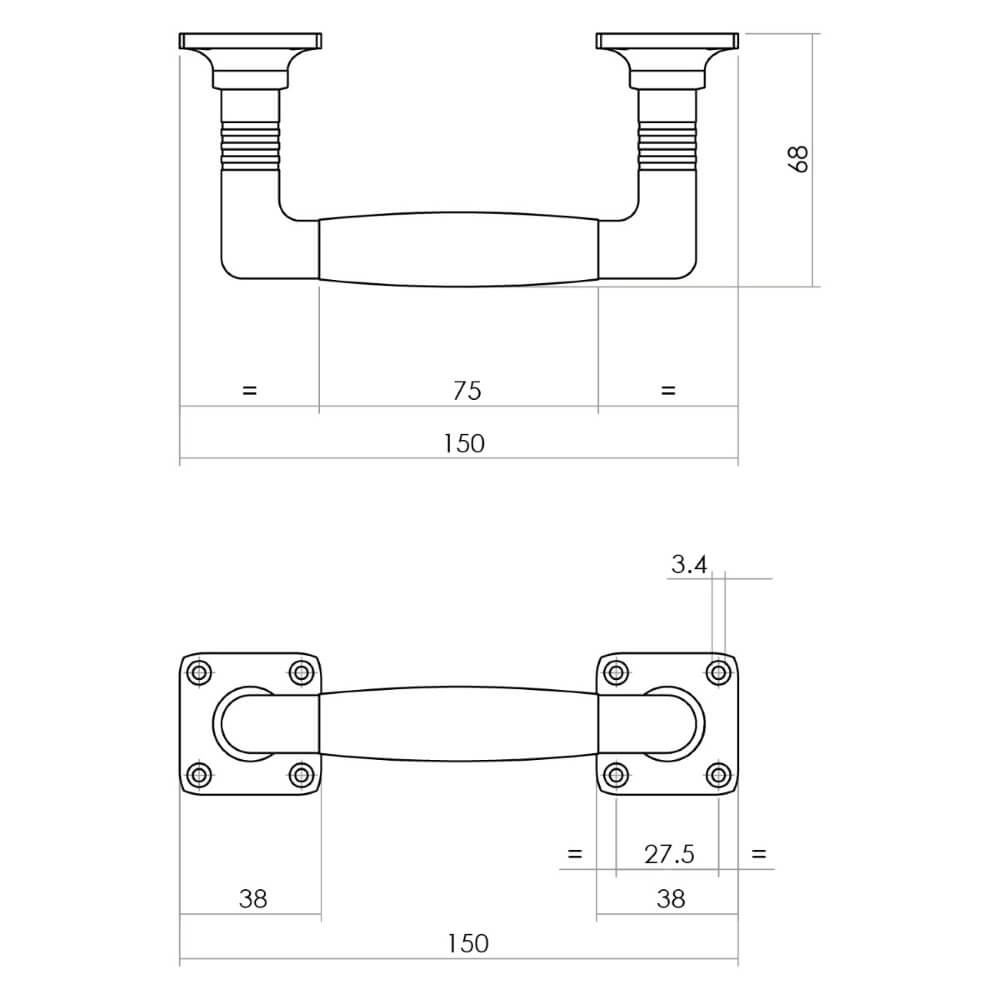 Türklinke Ton Basic 30er Jahre nickel matt Intersteel 8714186711446