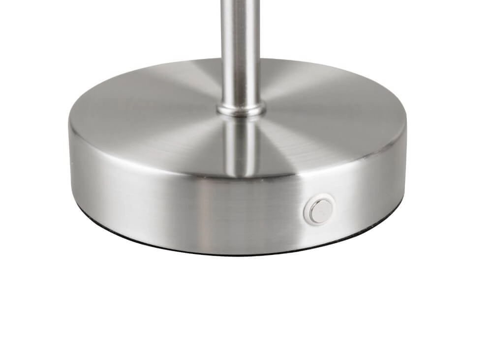 Wiederaufladbare Tischlampe Jeff mattes Nickel Trio 4017807601589