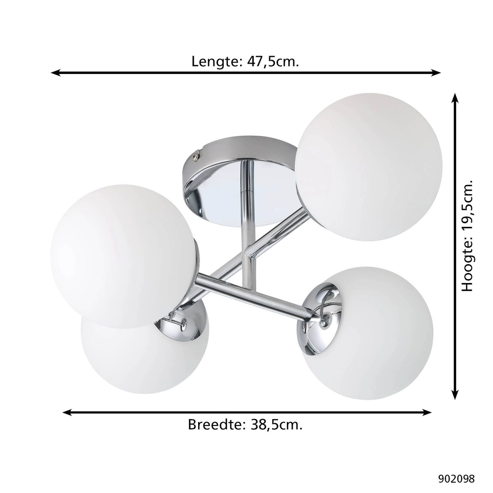 Deckenlampe Castrovido 4-flammig chrom Eglo 9008606360758