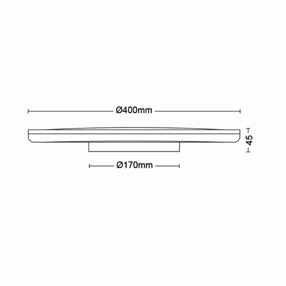 Weiße Deckenleuchte Ozziet Ø 40cm Philips 8719514432000