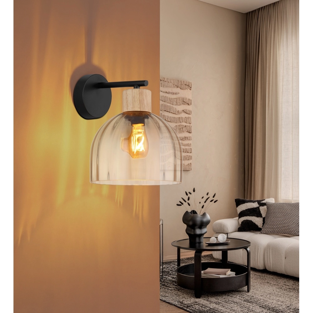 Wandlampe Swanson Schwarz Globo 9007371586646