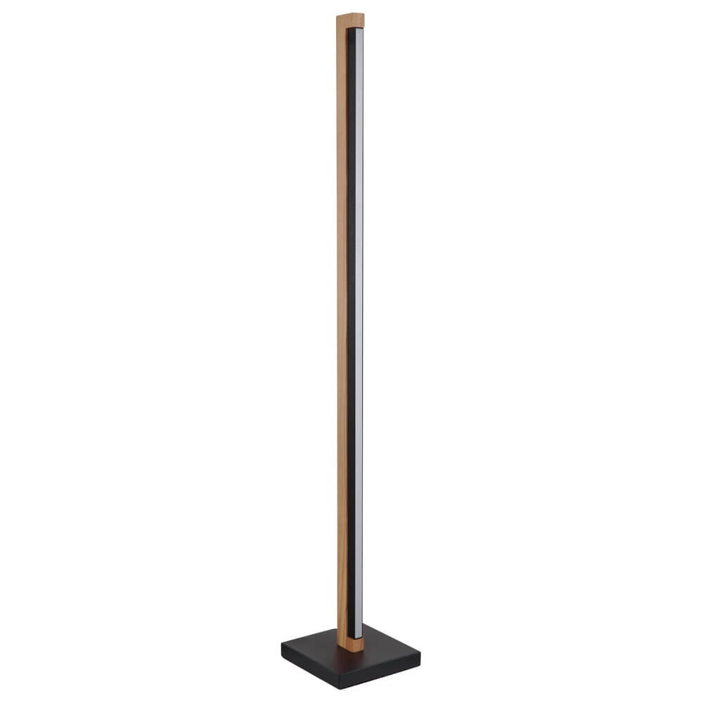 Design-Stehleuchte Starla schwarz mit Holz 113cm Globo 9007371447305