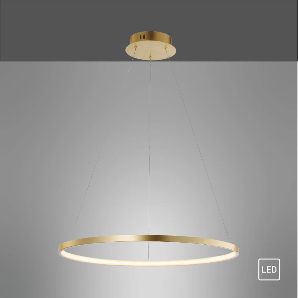 Runde Hängelampe Circle Gold Ø 60cm Just Light 4043689960414