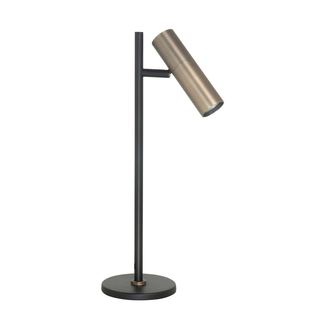 Tischlampe Trend schwarz mit Kupferbronze