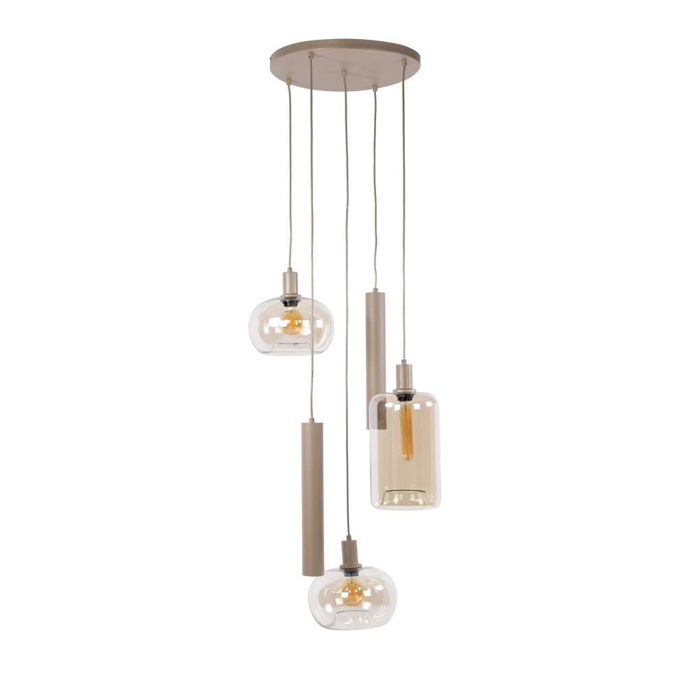 Design-Pendellampe Serene 5-hell sandbraun Lyora 8716803514799