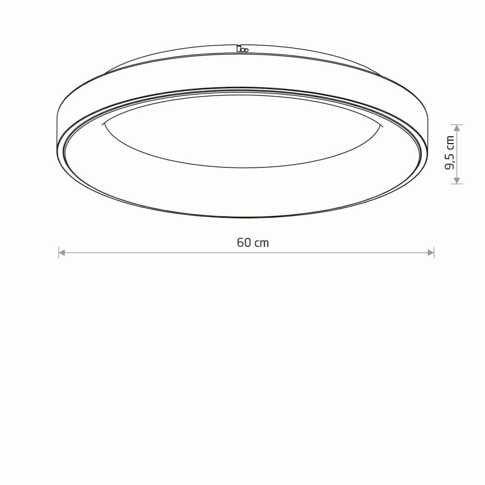 Runde Deckenleuchte Nikki Round weiß Ø 60cm Lyora 5903139112024