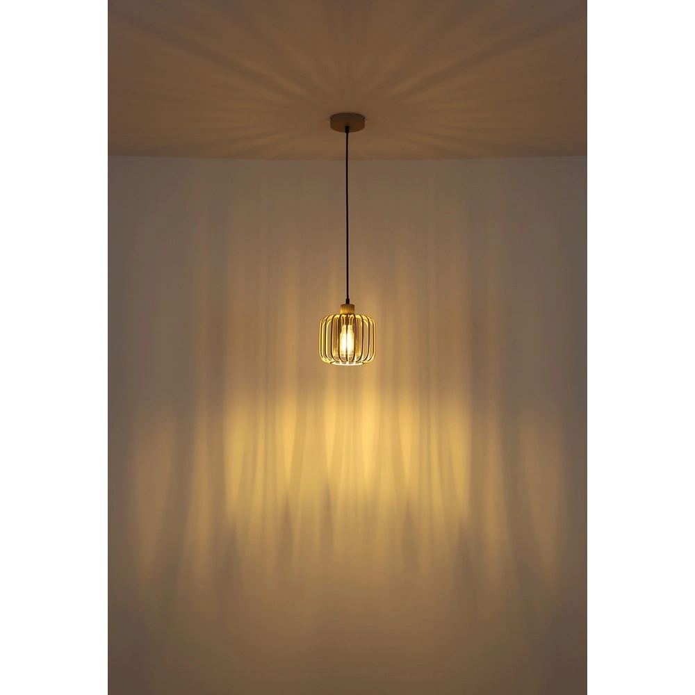 1-flammige Pendelleuchte Alfred sandbraun Ø 18cm Globo 9007371525614
