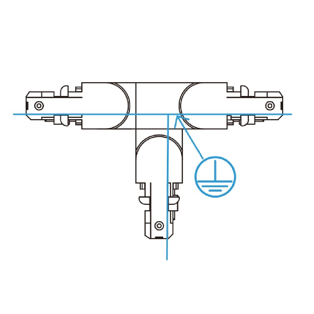 2-phasiger schwarzer T-Stecker Duoline Mattschwarz Trio 4017807470574