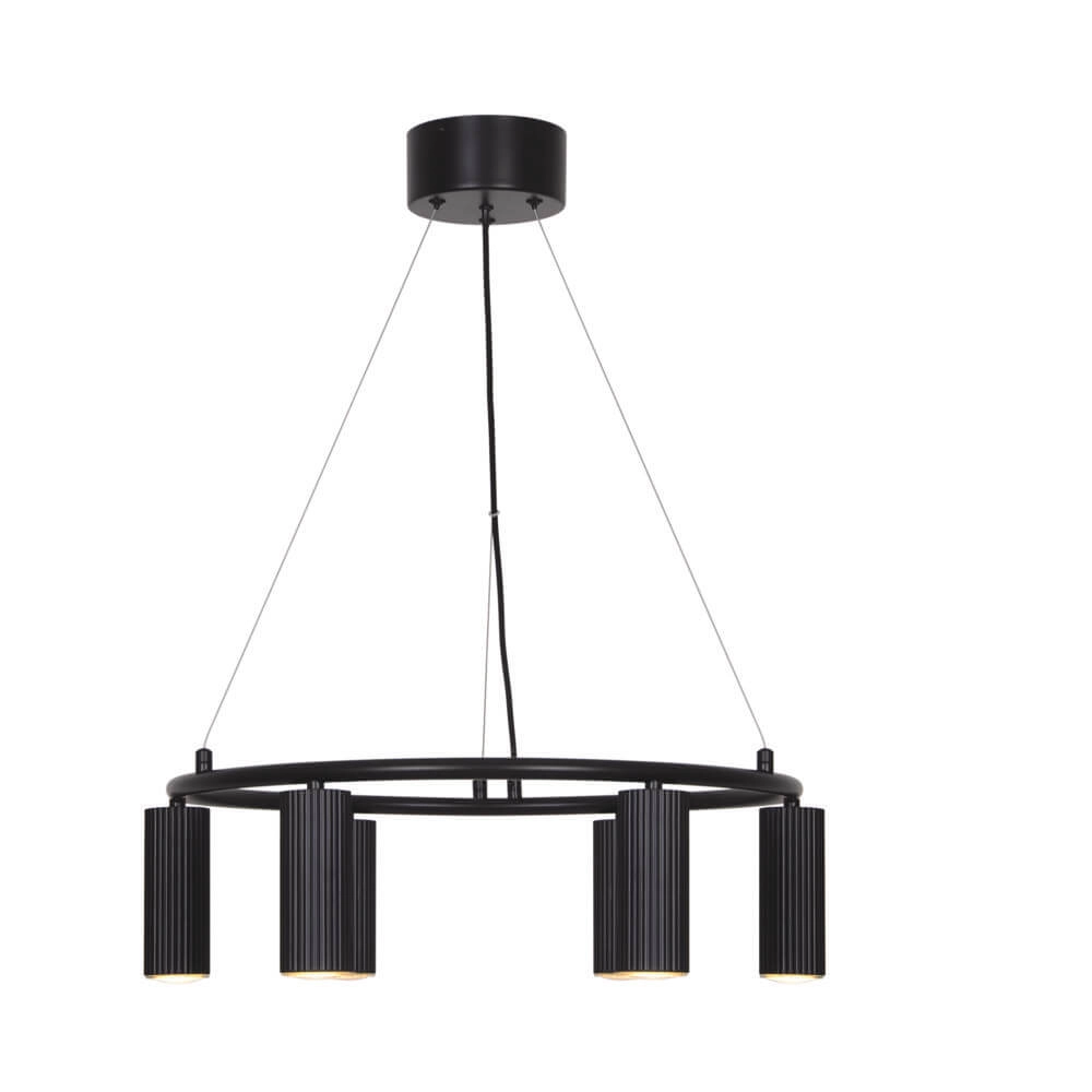 Design-Pendelleuchte Vico schwarz 6-flammig