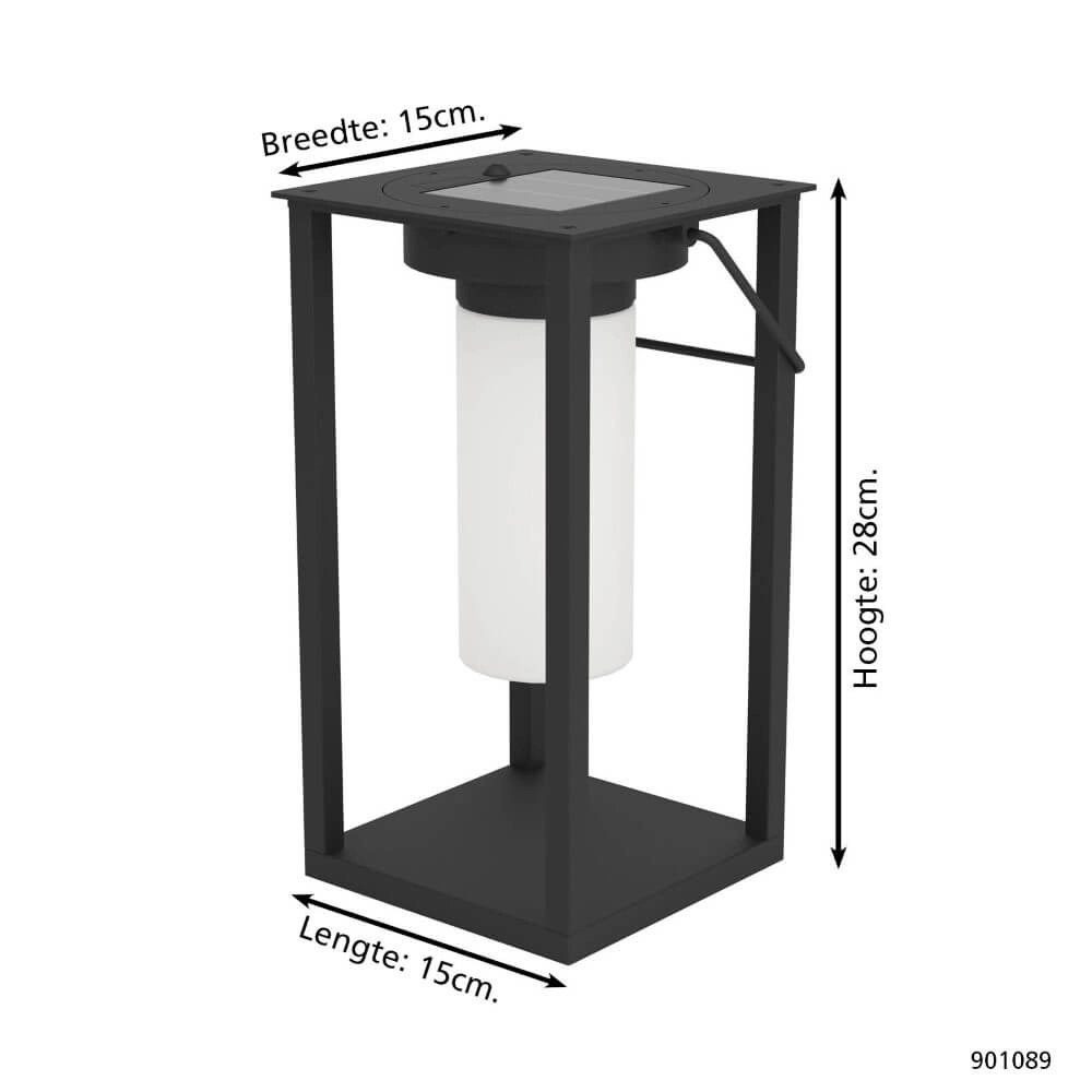Schwarze Tischlampe Usigni Solar- Eglo 9008606297931