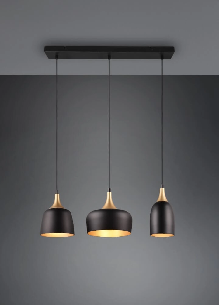 Design-Hängelampe Chiraz schwarz 3-flammig Trio 4017807566826