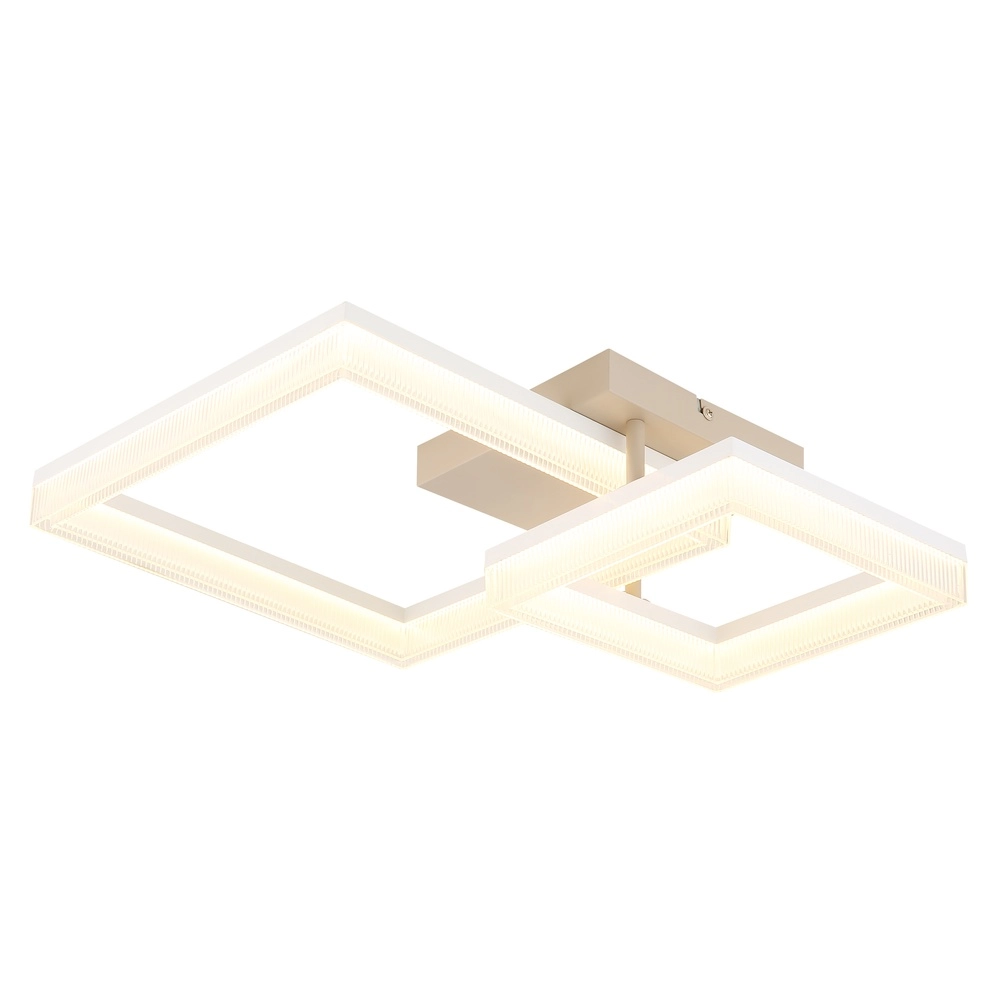Moderne Deckenleuchte Zara sandbraunes Quadrat