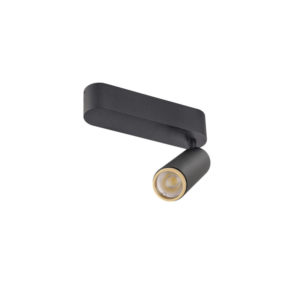 Aufputz-Spot Grip! M schwarz mit gold 2700K SLV 4024163304665
