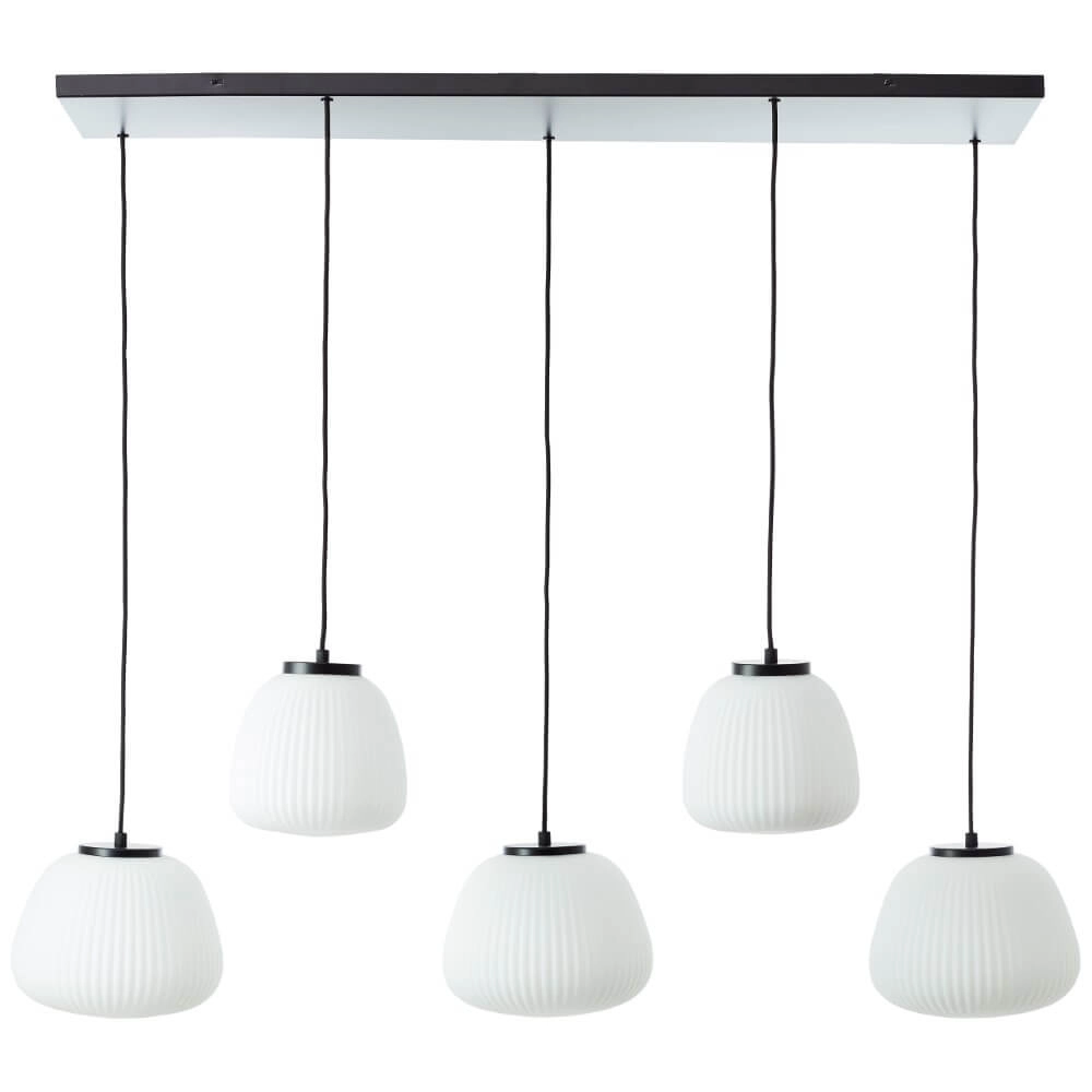 Hängelampe Kaizen 5-Licht-Schwarz mit Weiß Brilliant 4004353447198