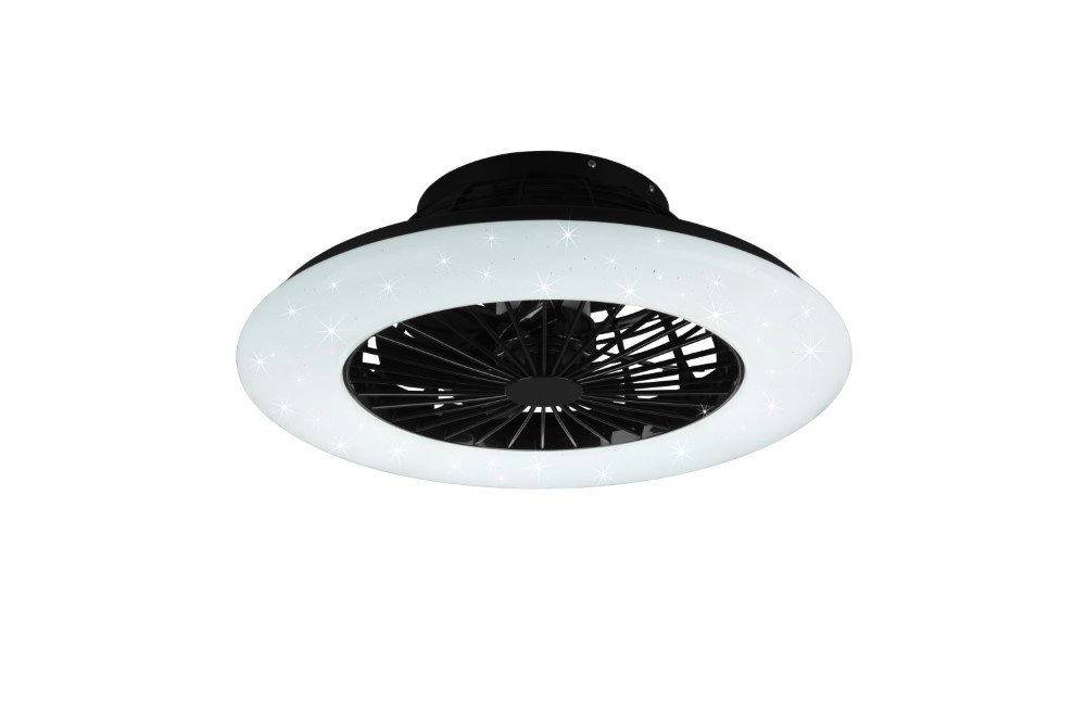 Schwarzer Deckenventilator Stralsund Trio 4017807491098
