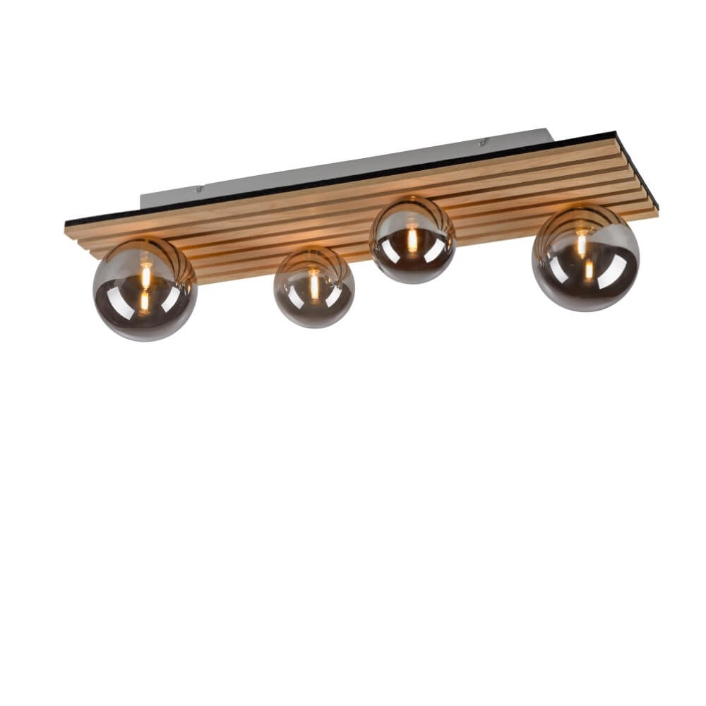 Deckenleuchte aus Holz Green Stika rechteckig Just Light 4043689004248