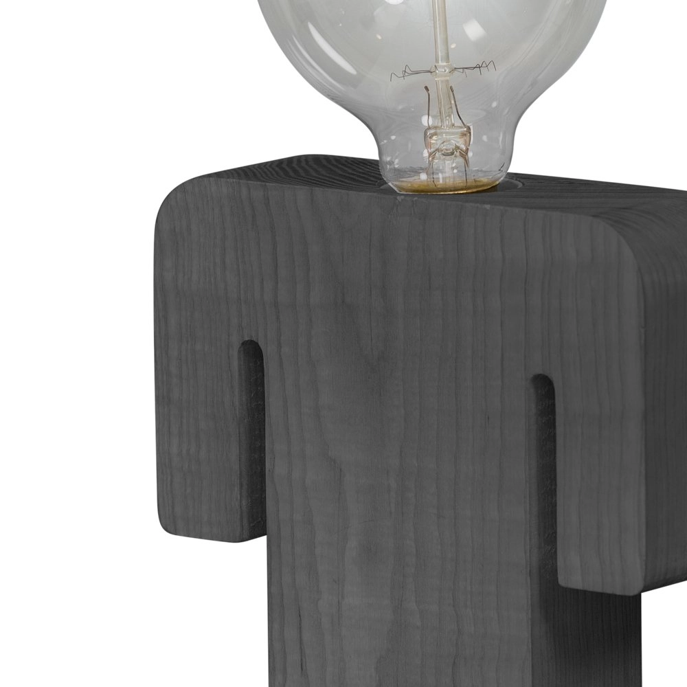 Nachttischlampe aus Holz Adam Grey ETH 8719075185209