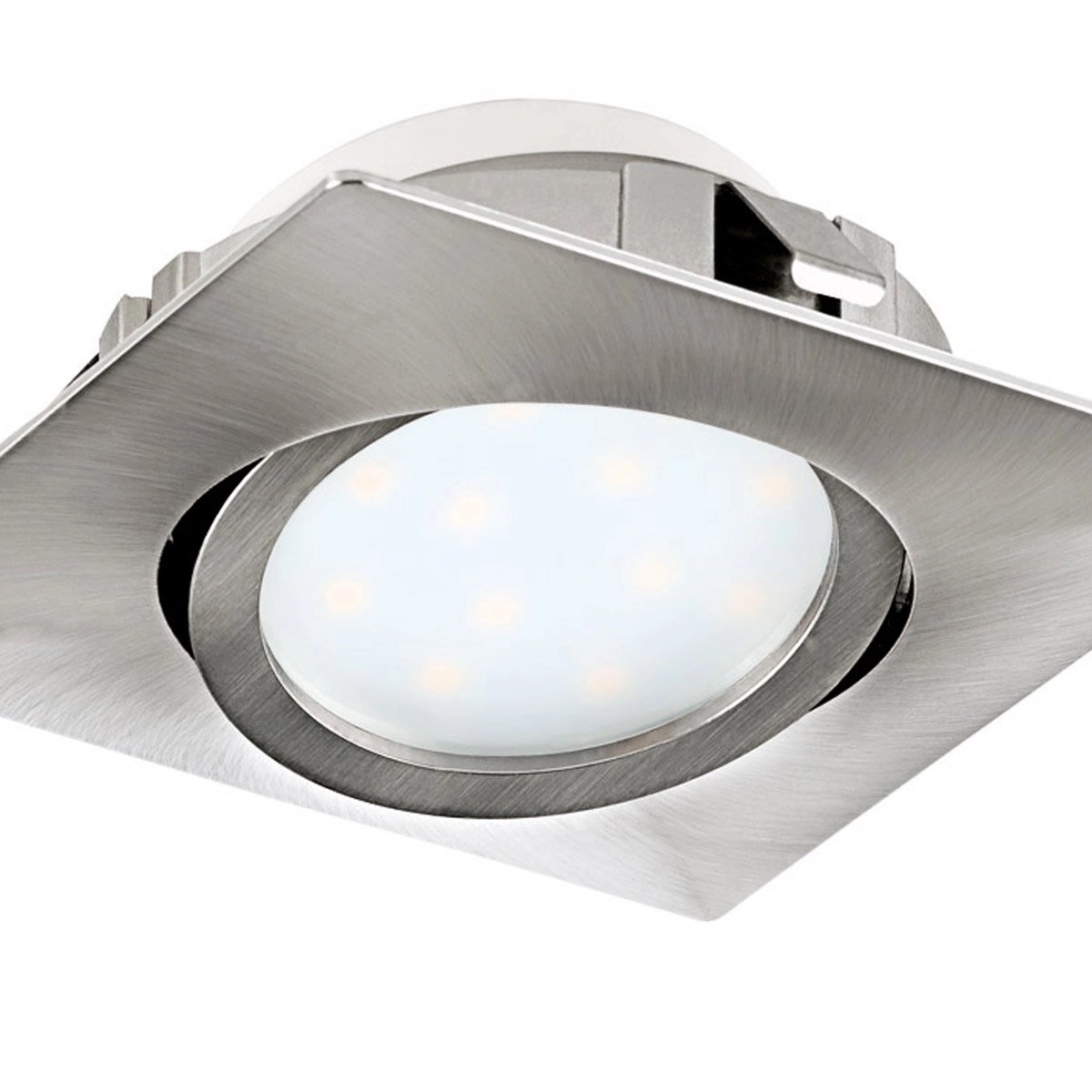 LED-Deckenspot Pineda Square 6 W – 3000 K – 8,4 cm Nickel Eglo 9002759958435