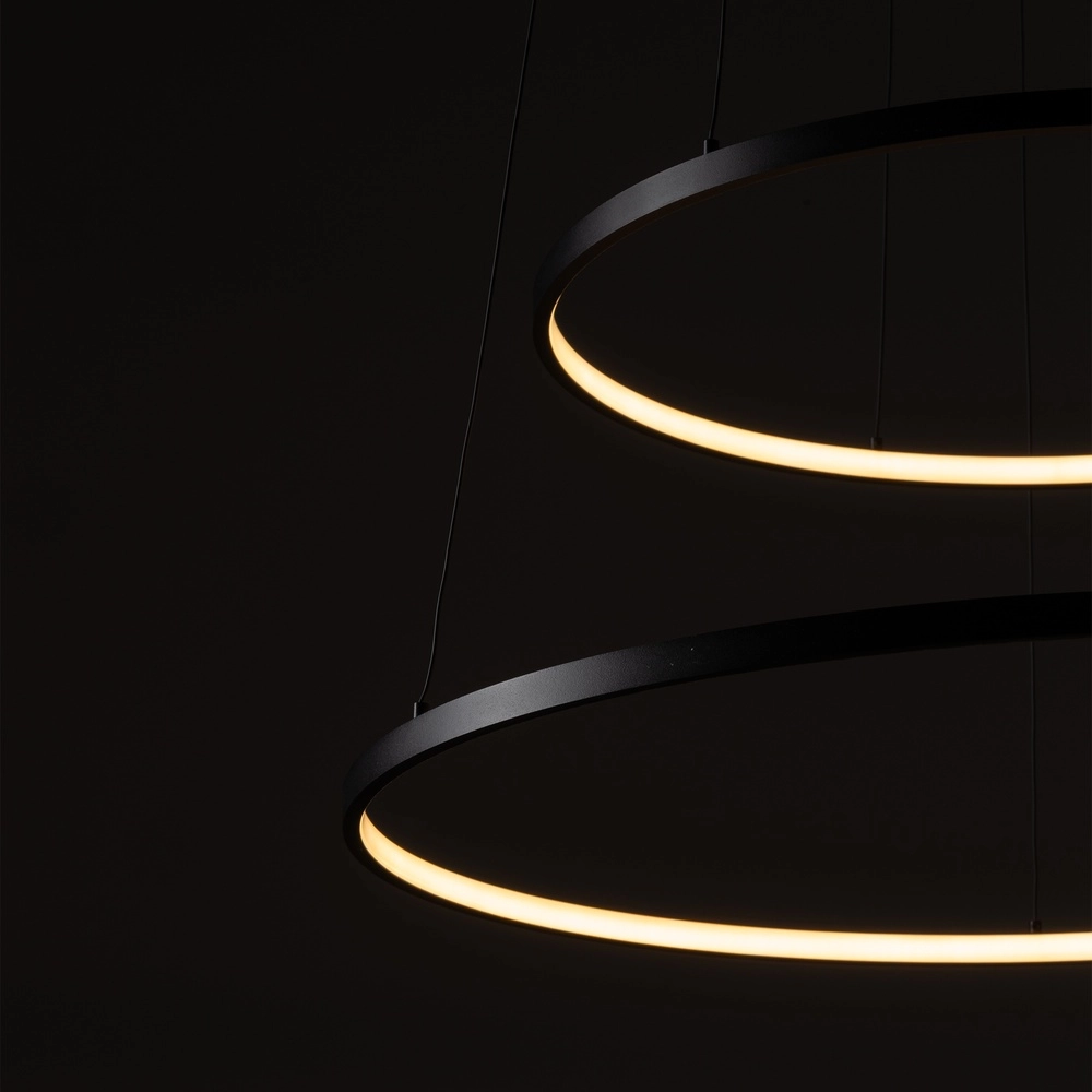 Design-Pendellampe Circolo Led schwarz Ø 60cm Lyora 5903139116473