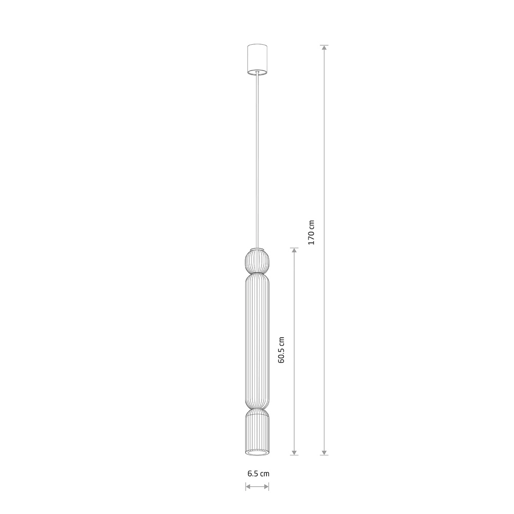 Pendellampe Singles 65 cm sandbraun Lyora 5903139121927