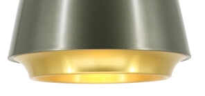 Hängelampe Santiago Ø 35 cm grau mit gold Artdelight 8719831734962