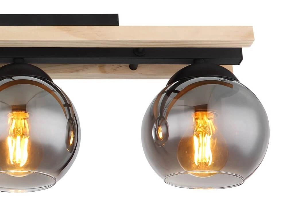 Designer-Deckenleuchte Conni Holz 3-flammig Globo 9007371441235