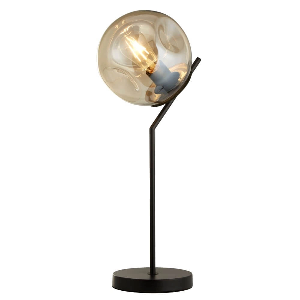 Schwarze Tischlampe Punch Design Searchlight 5053423251349