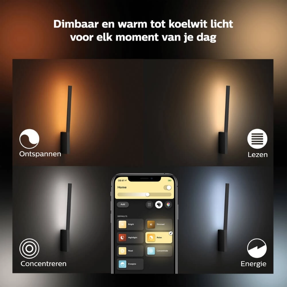 Wandleuchte Hintergrundbeleuchtung Hue Liane - White and Color Weiß Philips 8719514343443