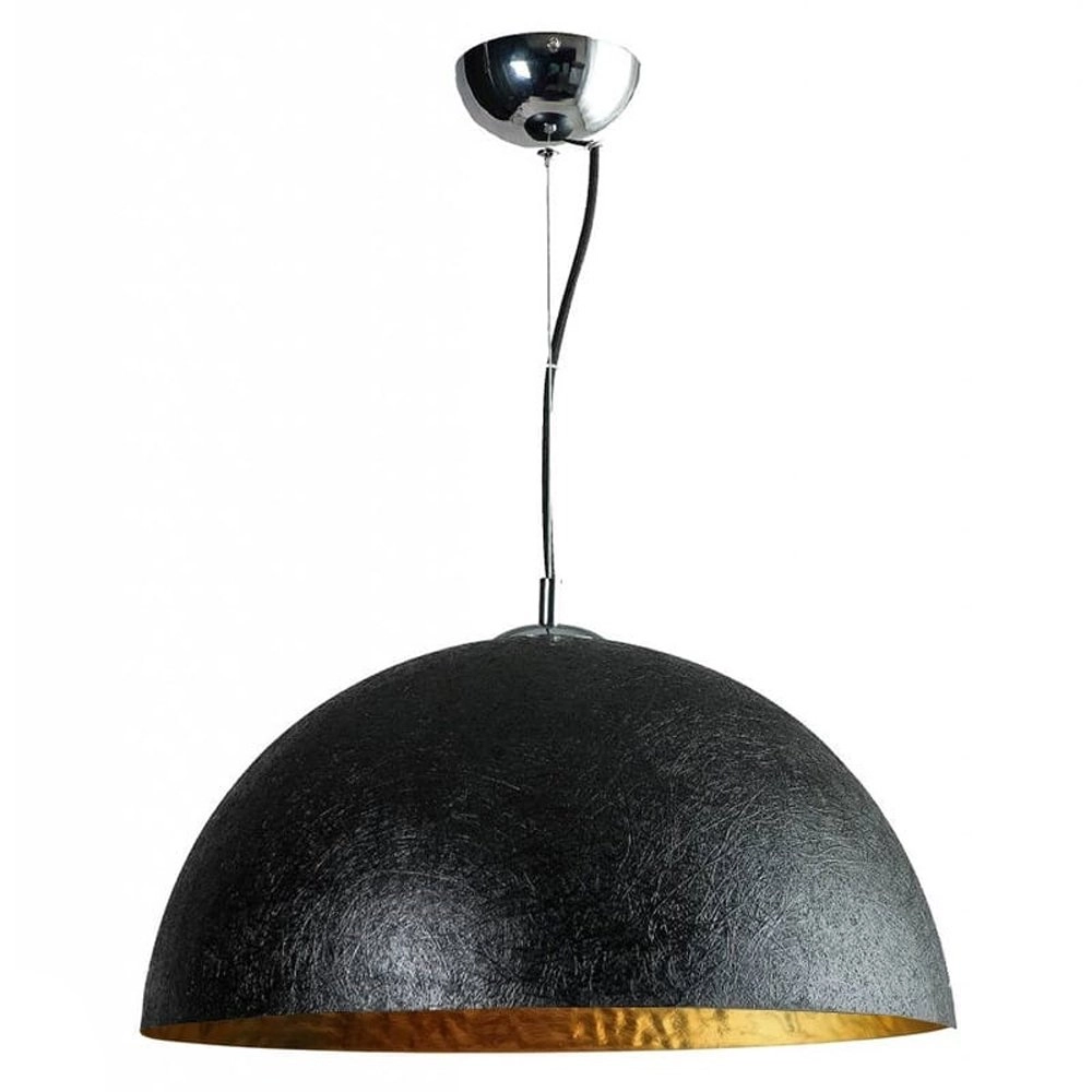 Robuste Hängelampe Mezzo Tondo 50 cm schwarz mit gold ETH 8718226342188