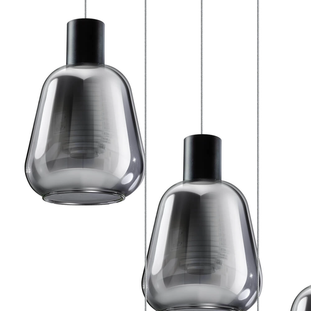 5-flammige Loft-Hängelampe Gary Glas ETH 8720195302216