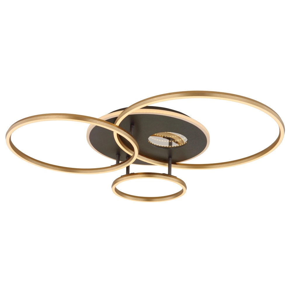 Moderne Deckenlampe Invertina Gold 90 cm Globo 9007371572403