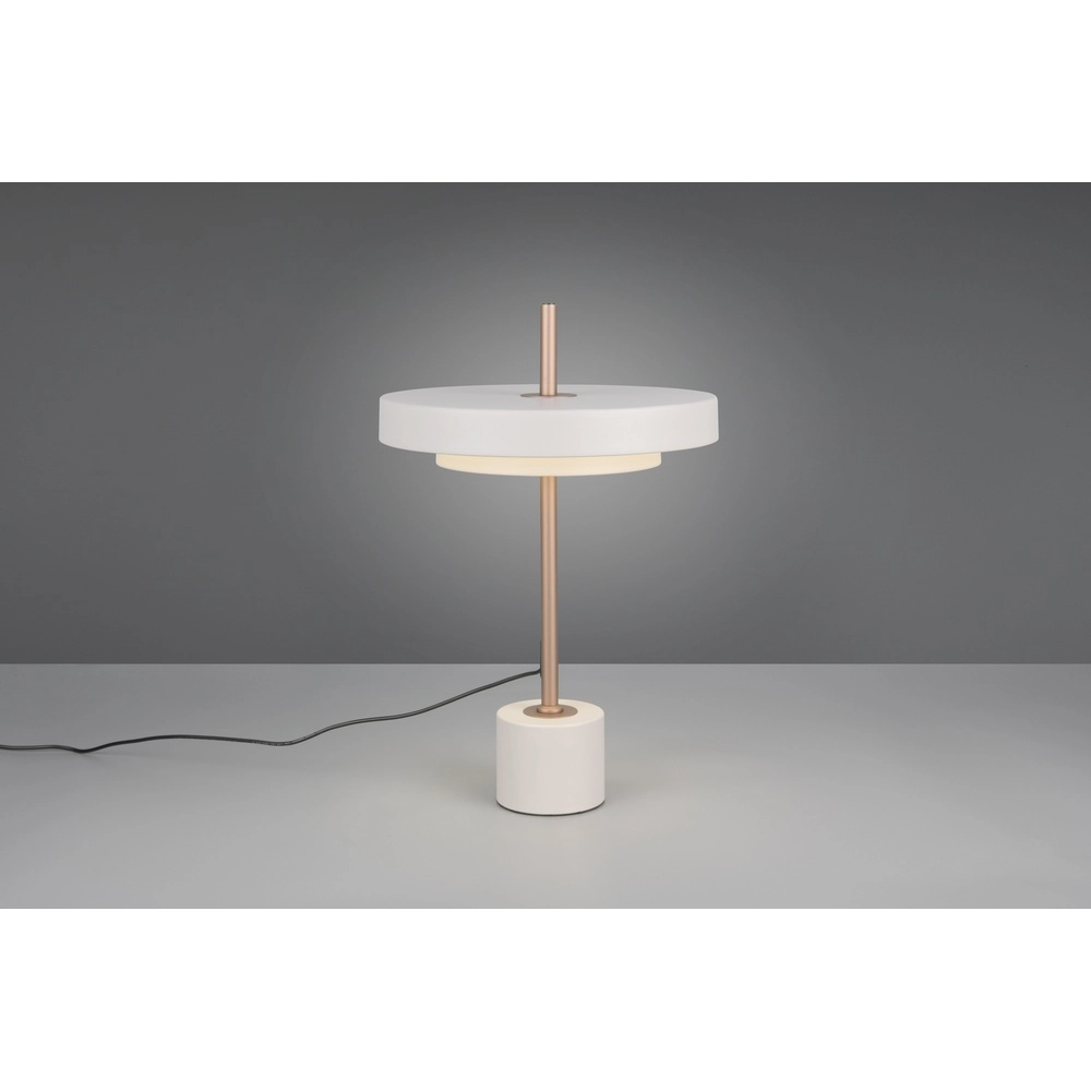 Design-Tischleuchte Keaton weiß Trio 4017807655889