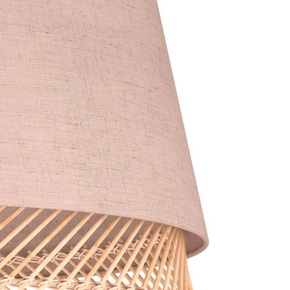 Deckenleuchte Tabley Ø 38cm - Leinen mit Rattan Eglo 9002759439743