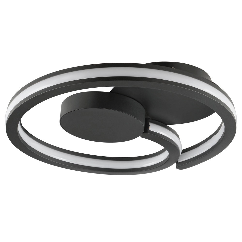 Schwarze Deckenlampe Revola Design Ø 40cm Brilliant 4004353477485
