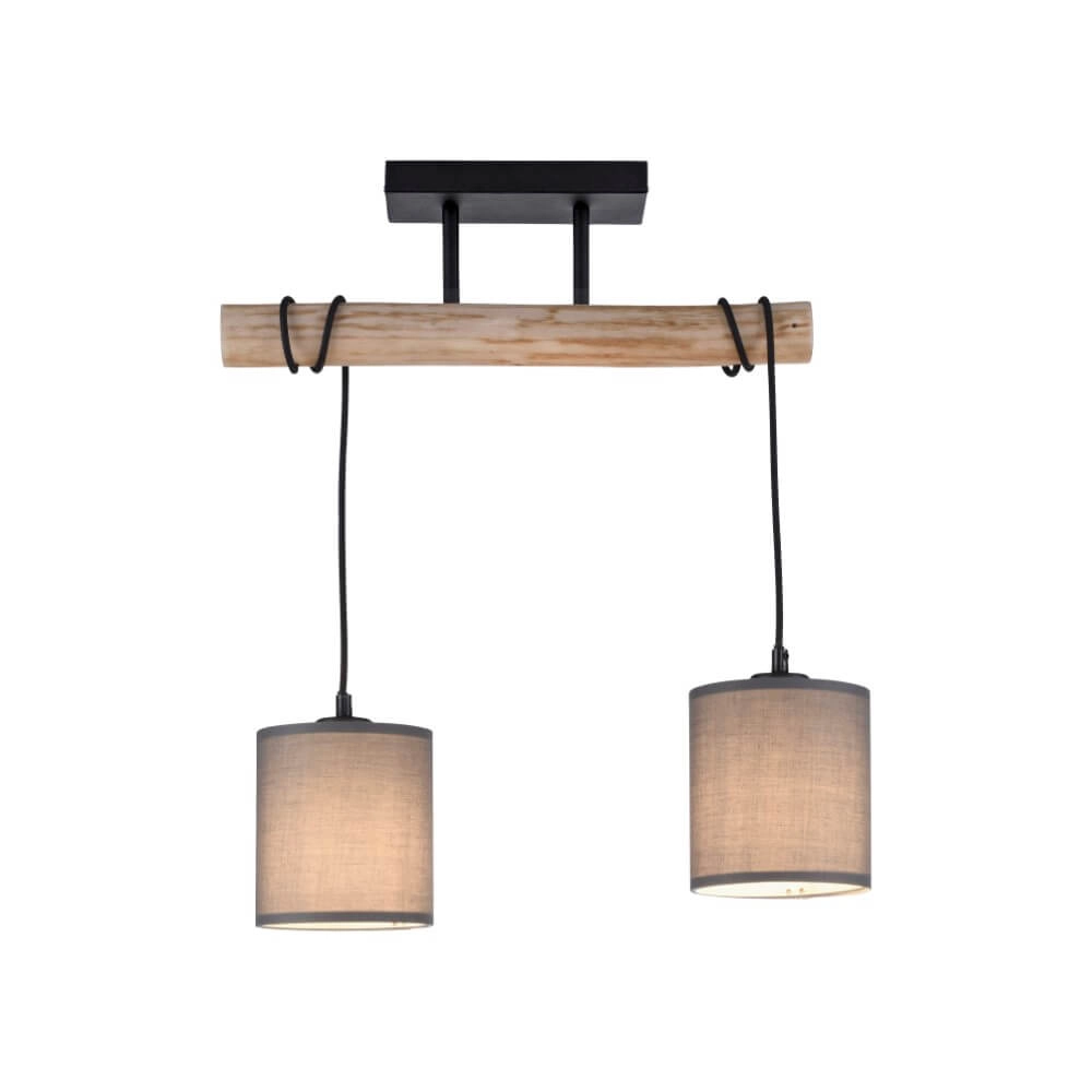 Ländliche Deckenleuchte Green Tribu Taupe Just Light 4043689995164