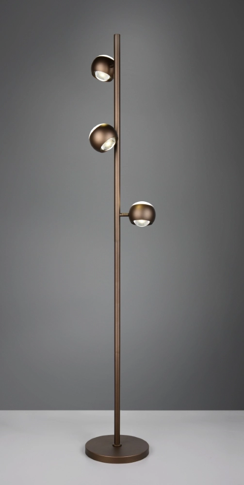3-Licht-LED-Leselampe Orbit Platinbraun Trio 4017807686654