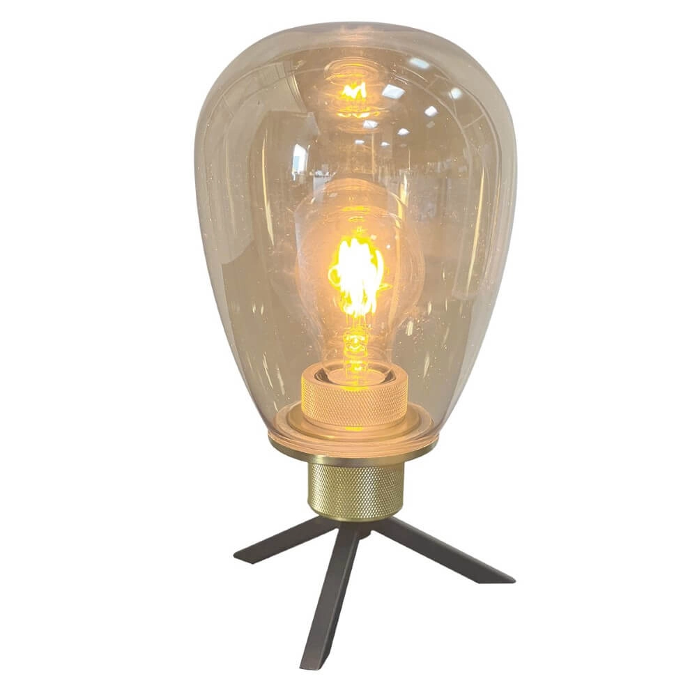 Tischlampe Reflexion Ø 15cm - mit Braunglas Steinhauer 8712746171013