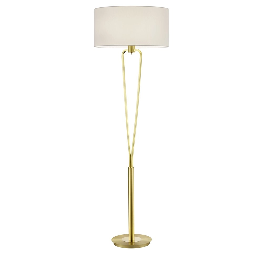 Tischlampe Lampenschirm Paris II Gold mit weißem Lampenschirm
