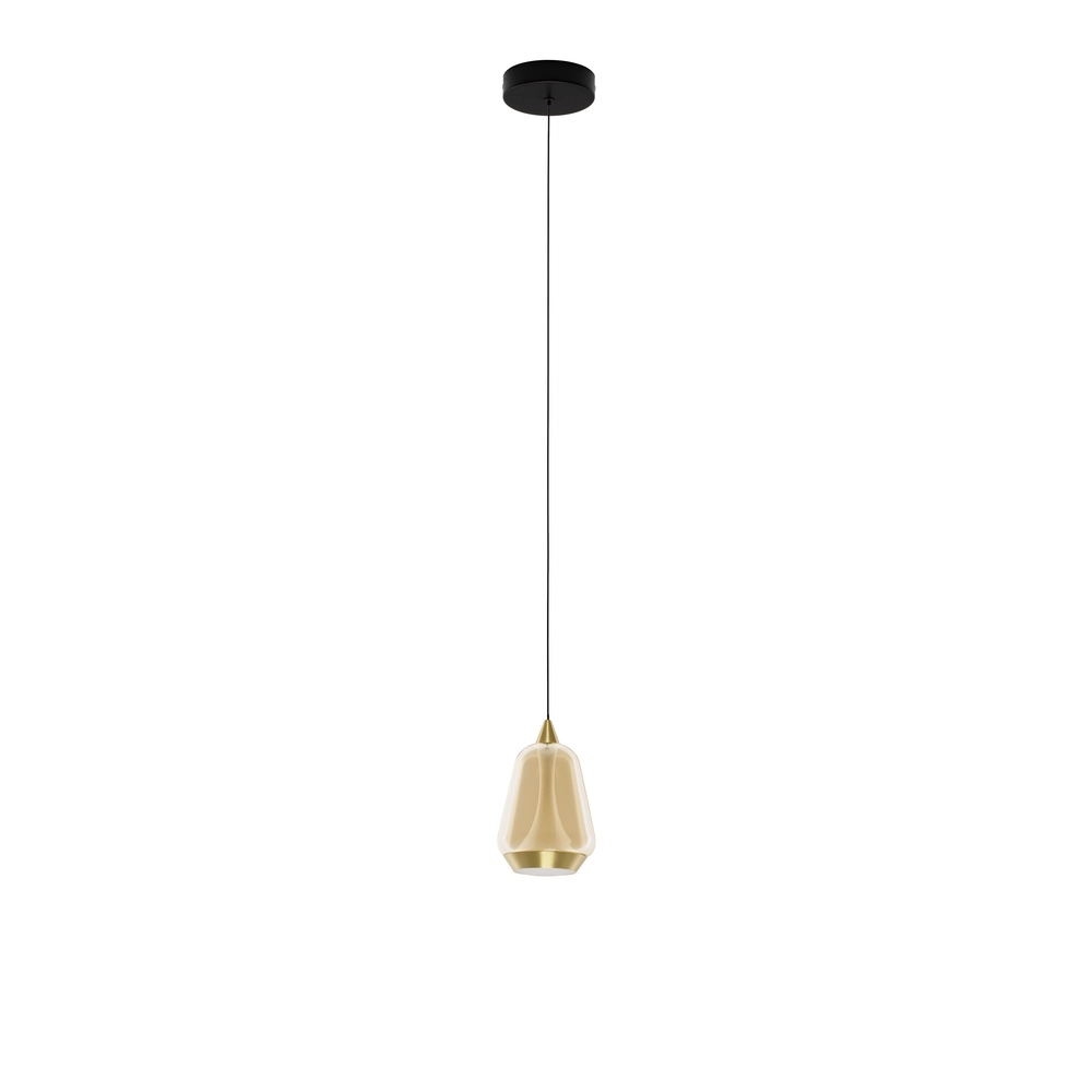 Design-Pendelleuchte Alish 1-flammiges Braunglas Lyora 5212017477699