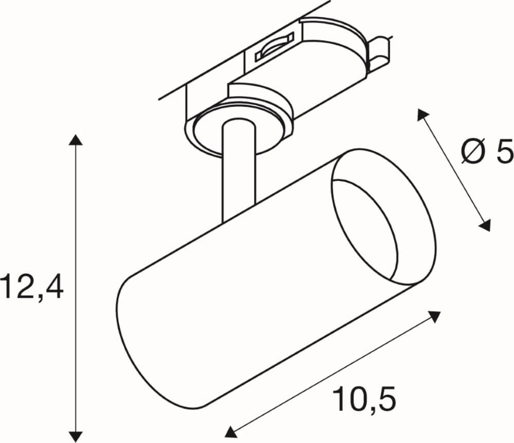 LED-Schienenstrahler Noblo 3-phasig - weiß - 2000-3000K SLV 4024163276337